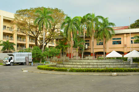 MANILA, PH - NOV 24 - Water fountain at Mehan garden on November 24, 2018 in Manila, Philippines.のeditorial素材