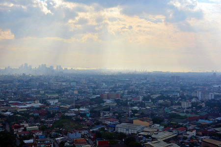 QUEZON CITY, PH - DEC 25 - Quezon city overview during daytime afternoon on December 25, 2018 in...