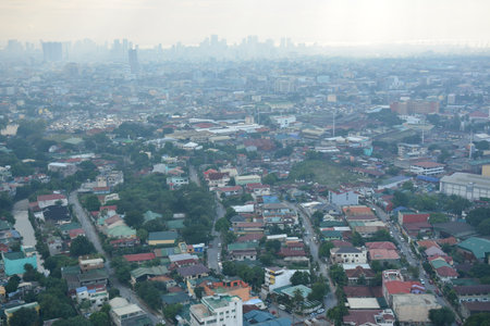 QUEZON CITY, PH - DEC 25 - Quezon city overview during daytime afternoon on December 25, 2018 in...