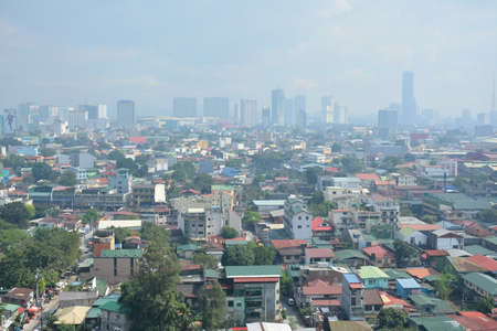 QUEZON CITY, PH - DEC 25 - Quezon city overview during daytime afternoon on December 25, 2018 in Quezon City, Philippines.のeditorial素材