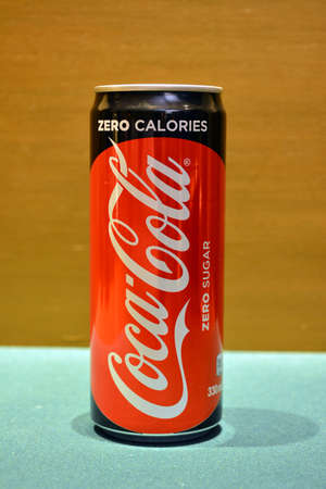 PASIG, PH - JAN 19 - Coca Cola zero can on January 19, 2019 in Pasig, Philippines.のeditorial素材