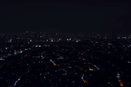 QUEZON CITY, PH - JAN 31 - Quezon city overview during evening on January 31, 2019 in Quezon City, Philippines.のeditorial素材