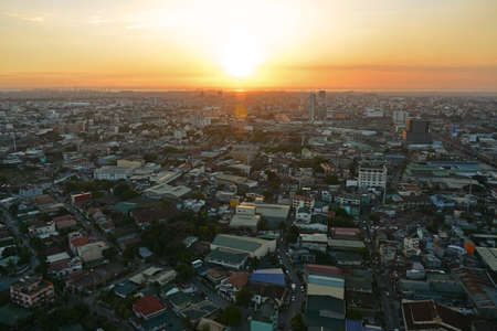 QUEZON CITY, PH - JAN 31 - Quezon city overview during afternoon sunset on January 31, 2019 in Quezon City, Philippines.のeditorial素材