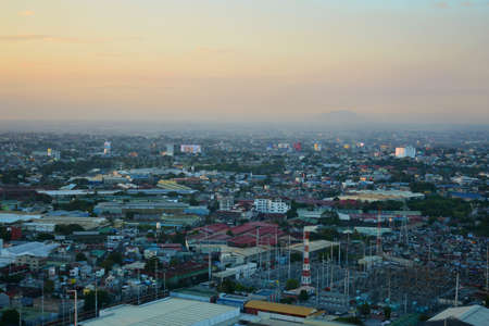 QUEZON CITY, PH - JAN 31 - Quezon city overview during afternoon sunset on January 31, 2019 in Quezon City, Philippines.のeditorial素材