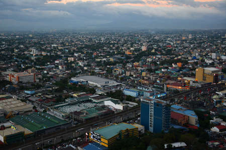 QUEZON CITY, PH - FEB 12 - Quezon city overview during afternoon on February 12, 2019 in Quezon City, Philippines.のeditorial素材