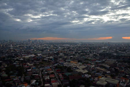 QUEZON CITY, PH - FEB 12 - Quezon city overview during afternoon on February 12, 2019 in Quezon City, Philippines.のeditorial素材