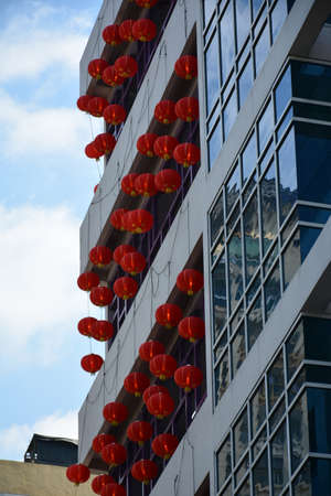 MANILA, PH - FEB 5 - Binondo building facade on February 5, 2019 in Manila, Philippines.のeditorial素材