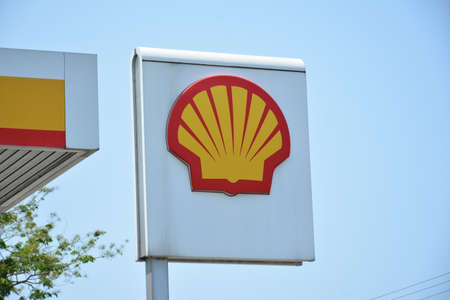 LA UNION, PH - APRIL 18 - Shell gas station signage on April 18, 2019 in La Union, Philippines.のeditorial素材