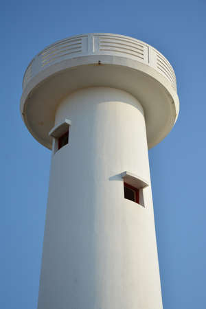 LA UNION, PH - APRIL 18 - Lighthouse facade on April 18, 2019 in La Union, Philippines.のeditorial素材