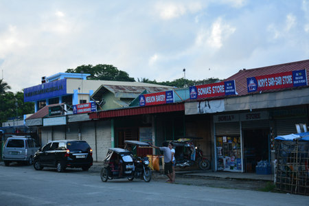 AURORA, PH - APRIL 21 - Various store facade on April 21, 2019 in Dingalan, Aurora, Philippines.のeditorial素材