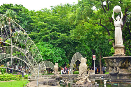 MANILA, PH - JUNE 2 - University of Santo Tomas fountain of wisdom statue on June 2, 2018 in Manila, Philippines.のeditorial素材