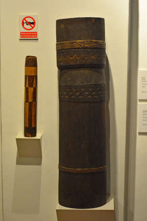 MANILA, PH - JULY 8 - National museum of Anthropology wood rice storage on July 8, 2018 in Manila, Philippines.のeditorial素材