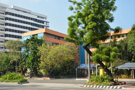 MANILA, PH - APR 7 - DPWH (Department of Public Works and Highways) building facade on April 7, 2019 in Manila, Philippines.のeditorial素材
