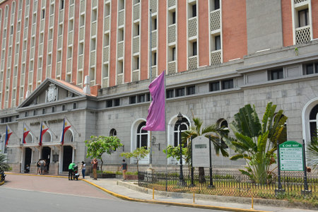 MANILA, PH - APR 7 - Palacio del Gobernador facade at Intramuros on April 7, 2019 in Manila, Philippines.のeditorial素材