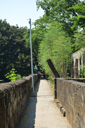 MANILA, PH - APR 7 - Baluartillo and Reducto de San Francisco Javier rampart at Intramuros on April 7, 2019 in Manila, Philippines.のeditorial素材