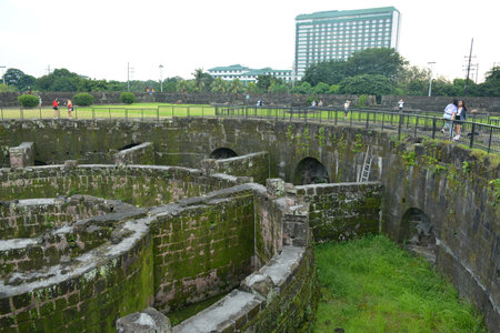 MANILA, PH - OCT. 5 - Baluarte De San Diego fortification structure at Intramuros walled city on October 5, 2019 in Manila, Philippines.のeditorial素材
