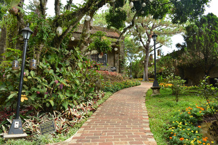 BATANGAS, PH - MAY 4 - Caleruega pathway on May 4, 2019 in Nasugbu, Batangas, Philippines.のeditorial素材