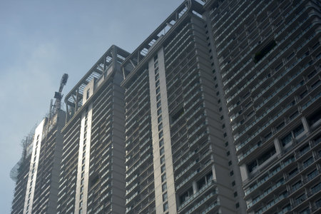 MAKATI, PH - OCT 6 - Acqua residences condominium facade on October 6, 2018 in Makati, Philippines.