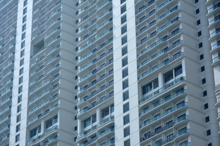 MAKATI, PH - OCT 6 - Acqua residences condominium facade on October 6, 2018 in Makati, Philippines.