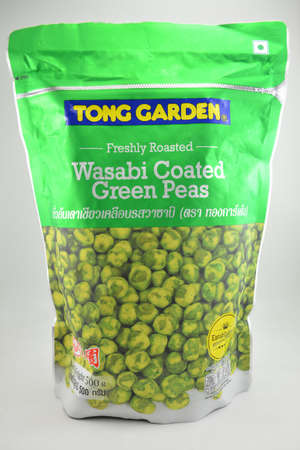MANILA, PH - SEPT 10 - Toms garden wasabi coated green peas on September 10, 2020 in Manila, Philippines.のeditorial素材