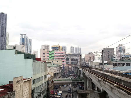 MANILA, PH - JULY 2 - Overview of Rizal avenue at Manila city on July 2, 2018 in Manila, Philippines.のeditorial素材
