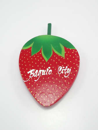 MANILA, PH - SEPT 21 - Baguio city strawberry refrigerator magnet design on September 21, 2020 in Manila, Philippines.のeditorial素材