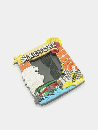 MANILA, PH - SEPT 21 - Singapore merlion refrigerator magnet design on September 21, 2020 in Manila, Philippines.のeditorial素材