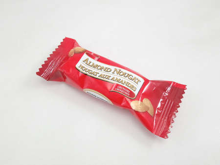MANILA, PH - SEPT 22 - Almond nougat nut crunchy bar on September 22, 2020 in Manila, Philippines.のeditorial素材