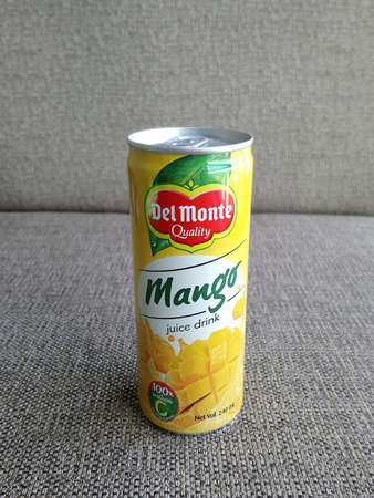 MANILA, PH - OCT 11 - Del monte mango juice can on October 11, 2020 in Manila, Philippines.のeditorial素材