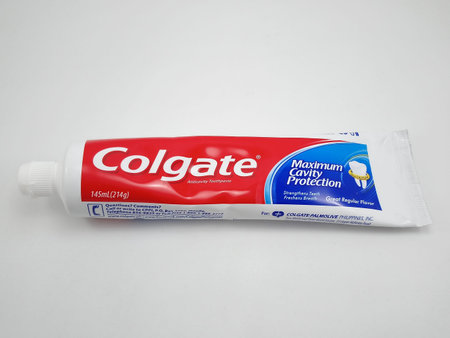 MANILA, PH - OCT 6 - Colgate anticavity toothpaste tube on October 6, 2020 in Manila, Philippines.