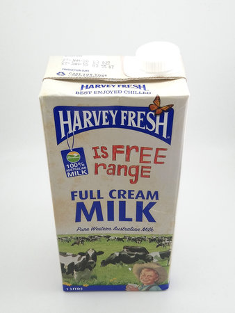 MANILA, PH - OCT 7 - Harvey fresh full cream milk on October 7, 2020 in Manila, Philippines.のeditorial素材