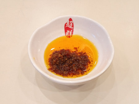 MANILA, PH - OCT 27 - Chowking chili oil sauce on October 27, 2020 in Manila, Philippines.のeditorial素材