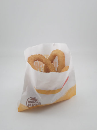 MANILA, PH - OCT 27 - Burger King onion rings on October 27, 2020 in Manila, Philippines.のeditorial素材