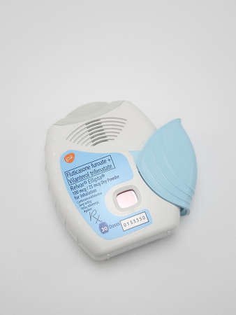 QUEZON CITY, NOV 10 - Gsk relvar ellipta dry powder for inhalation on November 10, 2020 in Quezon City, Philippines.のeditorial素材