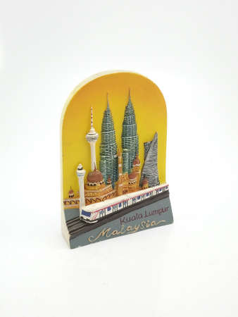 QUEZON CITY, PH - NOV 19 - Kuala Lumpur, Malaysia buildings refrigerator magnet on November 19, 2020 in Quezon City, Philippines.のeditorial素材