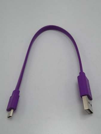 QUEZON CITY, PH - NOV 20 - Belkin purple USB cord on November 20, 2020 in Quezon City, Philippines.のeditorial素材