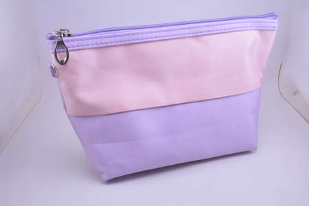 Purple pouch use to put small toiletries itemの写真素材