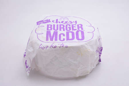 MANILA, PH - OCT 27 - Mcdonalds burger mcdo on October 27, 2021 in Manila, Philippinesのeditorial素材