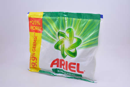 MANILA, PH - AUGUST 24 - Ariel sunrise fresh laundry powder soap on August 24, 2021 in Manila, Philippines.のeditorial素材
