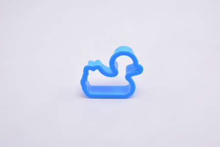 Plastic duck molding shape clay toy play by kidsの写真素材