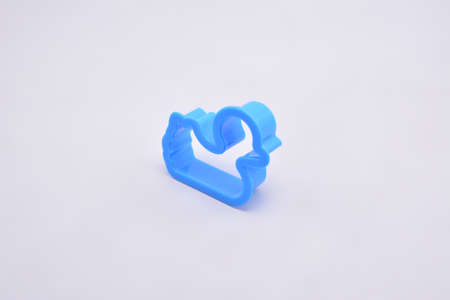 Plastic duck molding shape clay toy play by kidsの写真素材