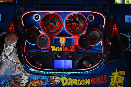 MARIKINA, PH - NOV 8 - Hyundai eon car sound speaker set up at Wild Rides car show on November 8, 2021 in Marikina, Philippines.のeditorial素材