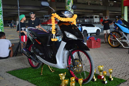 MARIKINA, PH - NOV 8 - Aftermarket motorcycle at Wild Rides car show on November 8, 2021 in Marikina, Philippines.のeditorial素材