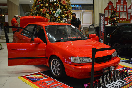 QUEZON CITY, PH - NOV 27 - Toyota corolla at Element Tricks car show on November 27, 2021 in Quezon City, Philippines. Element Tricks is a nationwide car show held in the Philippines.のeditorial素材