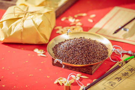 Chinese ancient Chinese herbal medicine cassia seedの写真素材