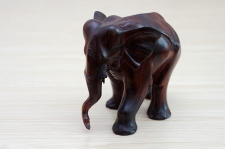 wood carving articles of an elephantの写真素材