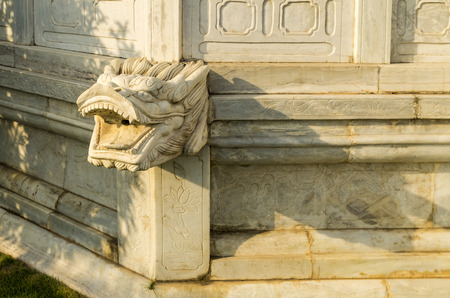a drain tube of the Chinese ancient buildingの写真素材
