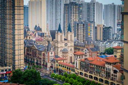 Guanggu pedestrian Streetのeditorial素材