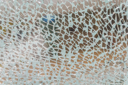 Broken glass wallの写真素材