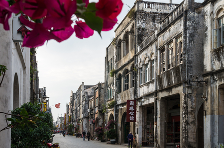 Bougainvillea on Beihai Old Streetのeditorial素材